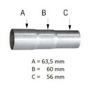 Universal Auspuff Reduzierstück Ø 56 - 60 - 63,5 mm