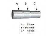 Universal Auspuff Reduzierstück Ø 48 - 50,8 - 55 mm