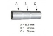 Universal Auspuff Reduzierstück Ø 56 - 60 - 63,5 mm