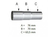 Universal Auspuff Reduzierstück Ø 63,5 - 70 - 76 mm