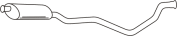 Mittelschalldämpfer PEUGEOT 405