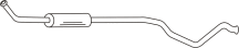 Mittelschalldämpfer CITROEN C4 PEUGEOT 307