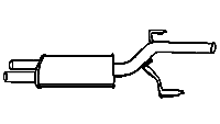 Mittelschalldämpfer (Alt.) BMW E28 520i 525i 525E