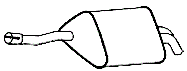 Endschalldämpfer MERCEDES C180 C200 CL203 1.8 2.0