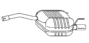 Endschalldämpfer MERCEDES 200 CLK 230 CLK Kompressor A208 C208