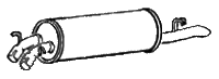 Endschalldämpfer OPEL Senator A 2.5E 3.0E