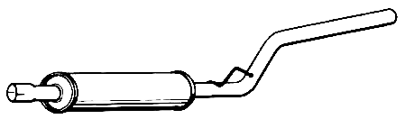 Mittelschalldämpfer VW Caddy III 1.6