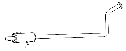Mittelschalldämpfer CITROËN C1 1.0i PEUGEOT 108 1.0i TOYOTA Aygo 1.0i