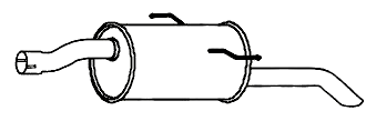 Endschalldämpfer PEUGEOT 206+ 1.4 HDi