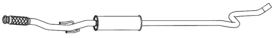 Mittelschalldämpfer CITROEN C3 C3 Picasso 1.2 THP PEUGEOT 208 2008 1.2 THP